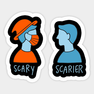 Scary Halloween Mask Costume Sticker